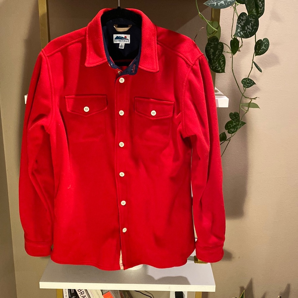 Edgevale fleece red shacket size large